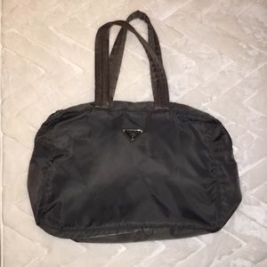Grey Prada Nylon Bag